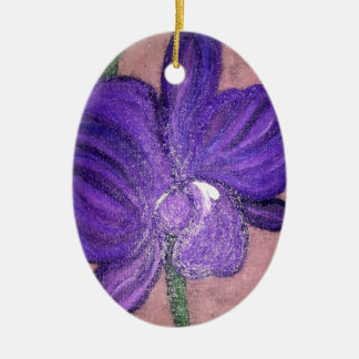 LILA ORCHIDEE KERAMIKORNAMENT