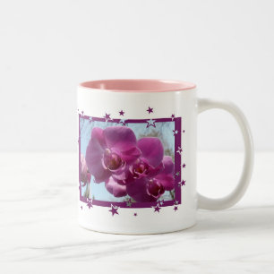 Lila Orchidee Zweifarbige Tasse