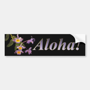 Lila Orchideen - Aloha Autoaufkleber