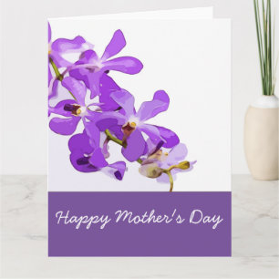 Lila Orchideen-Blume am Muttertag Karte