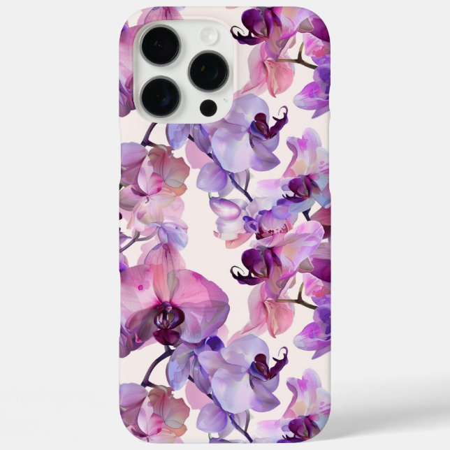 Lila Orchideen-Blume Case-Mate iPhone Hülle (Rückseite)