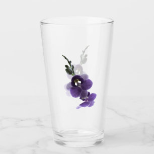 Lila Orchideen-Blume, Glascup Glas