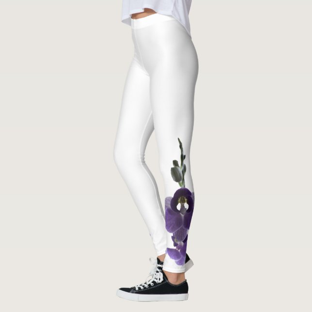 Lila Orchideen-Blume. Leggings (Links)