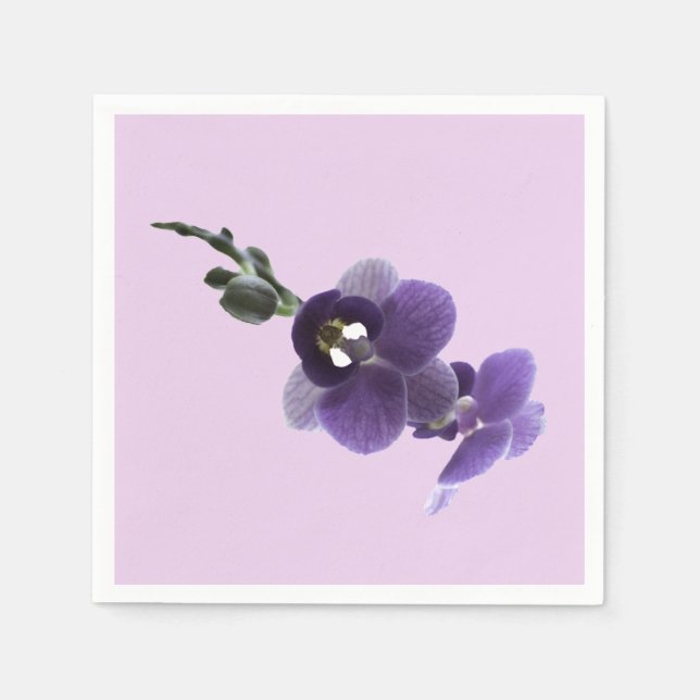 Lila Orchideen-Blume, Serviette (Vorderseite)