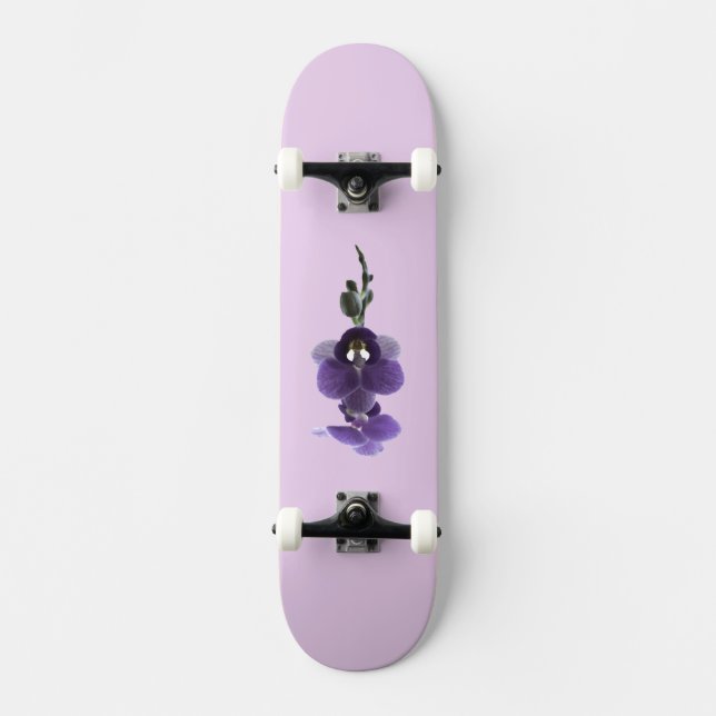Lila Orchideen-Blume, Skateboard (Vorderseite)