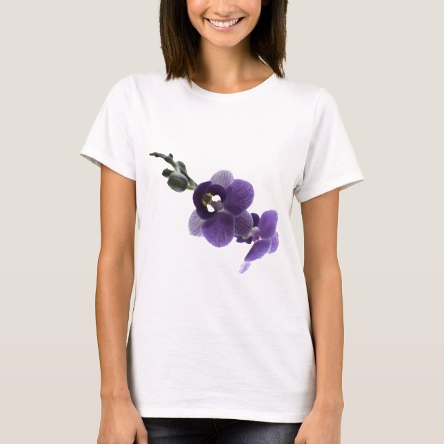 Lila Orchideen-Blume T-Shirt (Vorderseite)