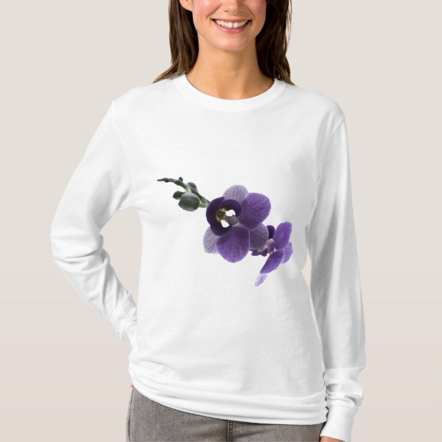 Lila Orchideen-Blume. T-Shirt (Vorderseite)