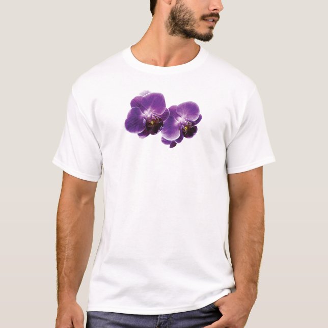 Lila Orchideen-Duo T-Shirt (Vorderseite)