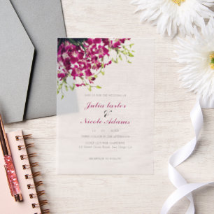 Lila Orchideen Florale Botanische Foto Hochzeit