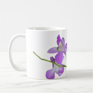 Lila Orchideen Kaffeetasse
