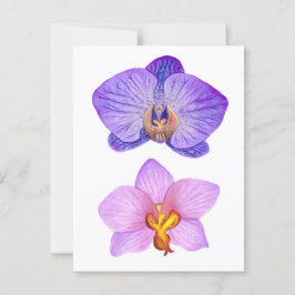 Lila Orchideen Postkarte