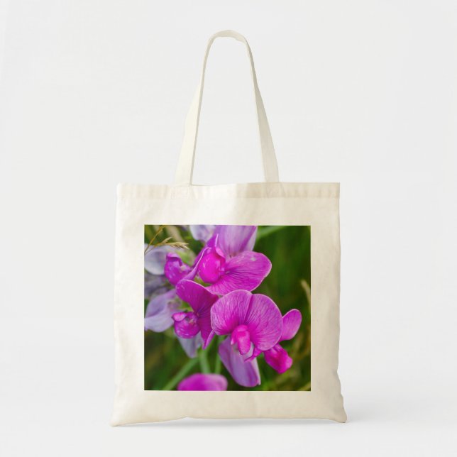 Lila Orchideen Tragetasche (Vorne)
