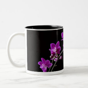 Lila Orchideenblüten Zwei-Ton-Tasse Zweifarbige Tasse
