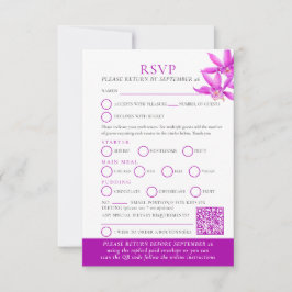 Lila Orchideenhochzeit RSVP QR-Code