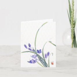 Lila OrchideeWatercolorkarte Karte