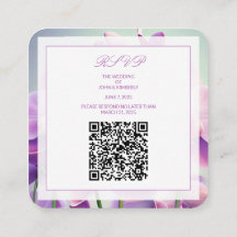 Lila Orchids Blumenhochzeit QR-Code