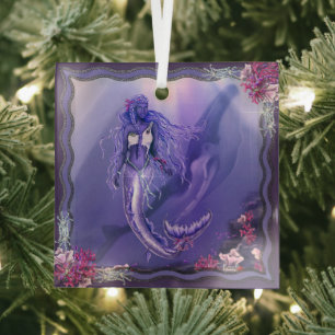 Lila Ornament Aus Glas