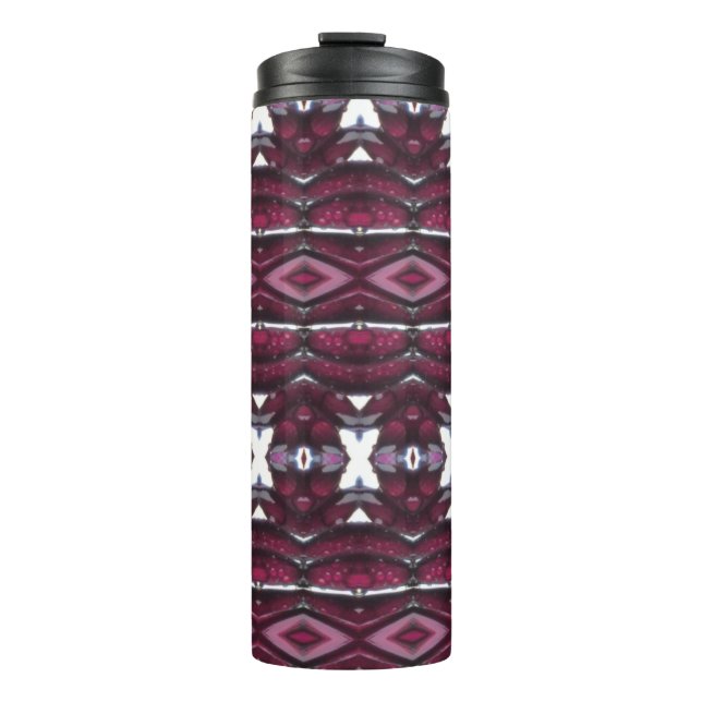 Lila Osteo Ikat Thermosbecher (Vorderseite)