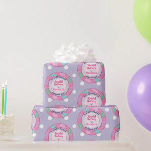 Lila Osterhasen Sonderlieferung Rosa Glitzer Geschenkpapier