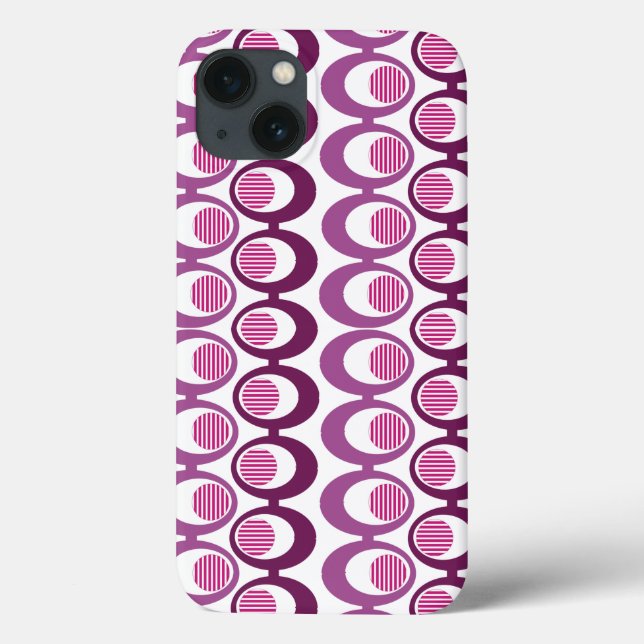 Lila Oval-Streichungen Case-Mate iPhone Hülle (Rückseite)