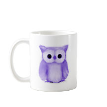 Lila Owl Coffee Tasse