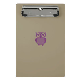 Lila Owl Mini-Zwischenablage Mini Klemmbrett