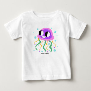 Lila Ozean-Meereskreatur-Illustration für Kinder S Baby T-shirt