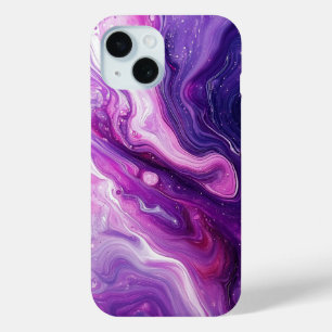 Lila Paint Pour Abstrakt Liquid Aesthetic Case-Mate iPhone Hülle