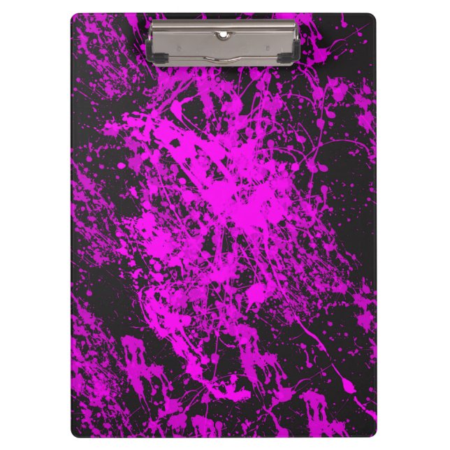Lila Paint Spritzer Clipboard Klemmbrett (Vorderseite)