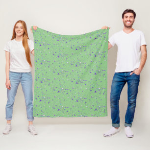 Lila Paint-Spritzer Fleecedecke