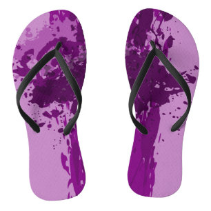 Lila Paint-Spritzer - Hochzeitsfeier - Flip Flops