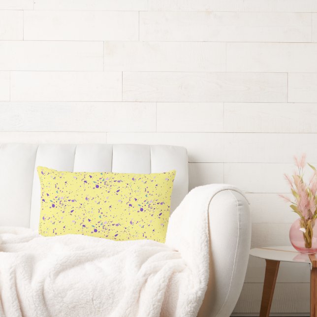 Lila Paint-Spritzer Lendenkissen (Liege)