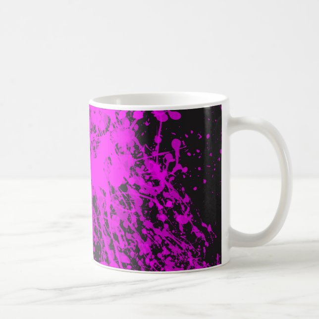 Lila Paint Spritzer Tasse (Rechts)
