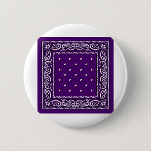 Lila Paisley Bandanna Button