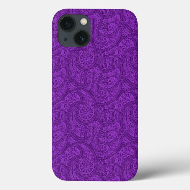 Lila Paisley Case-Mate iPhone Hülle (Rückseite)