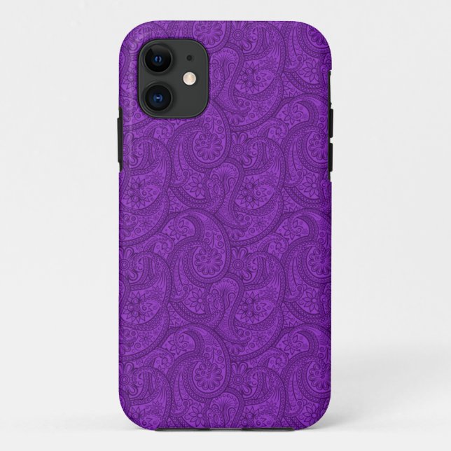 Lila Paisley Case-Mate iPhone Hülle (Rückseite)