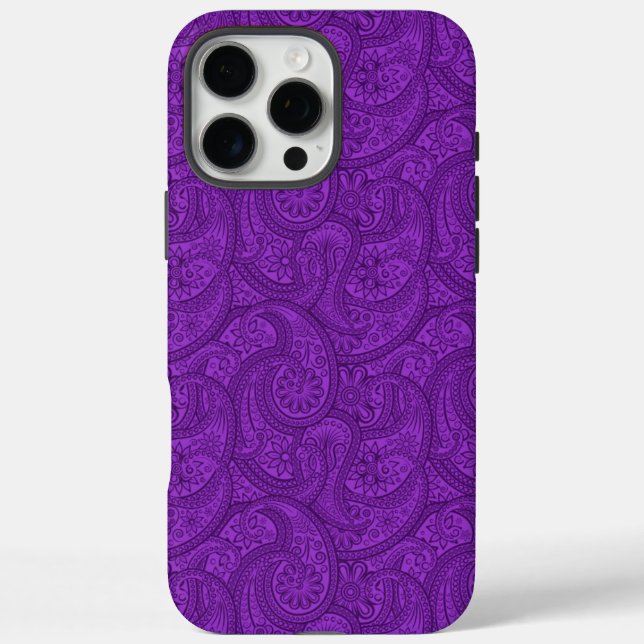 Lila Paisley Case-Mate iPhone Hülle (Rückseite)
