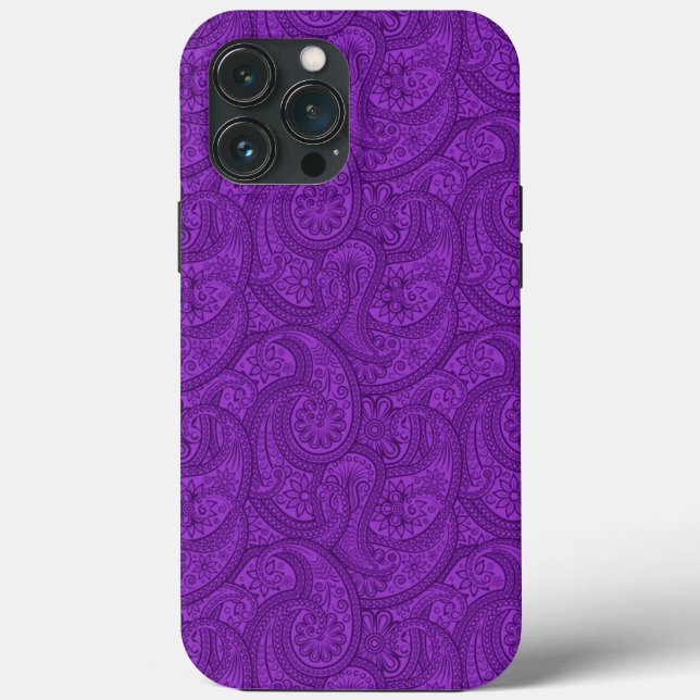 Lila Paisley Case-Mate iPhone Hülle (Rückseite)