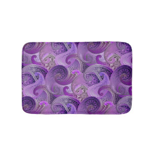 Lila Paisley Exotic Damask Muster Badematte