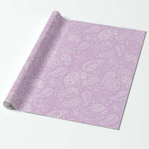 Lila Paisley mit Blumen Geschenkpapier