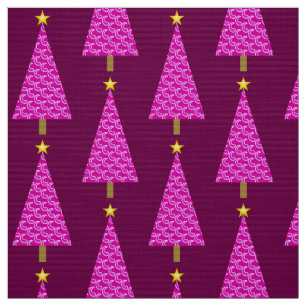 Lila Paisley, moderner Weihnachtsbaum Stoff