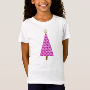 Lila Paisley, moderner Weihnachtsbaum T-Shirt