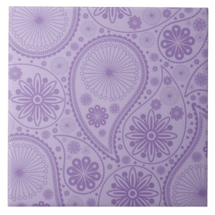 Lila Paisley-Muster Fliese