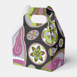Lila Paisley-Muster Geschenkschachtel