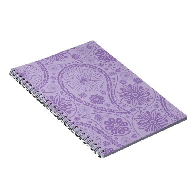 Lila Paisley-Muster Notizblock (Rechte Seite)