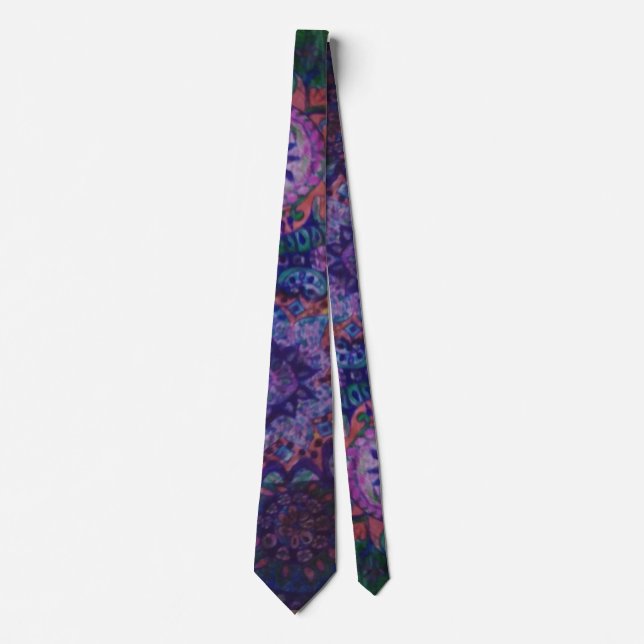 Lila Paisley Neck Tie Krawatte (Vorderseite)