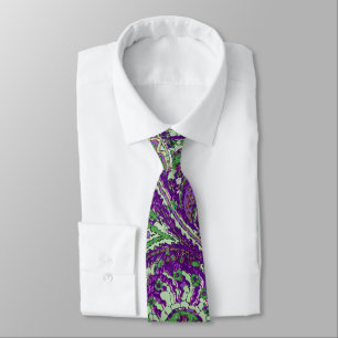 Lila Paisley Pfau Farben Hochzeitskrawatte Krawatte