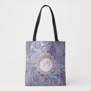 "Lila Paisley" Tote Bag