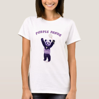Lila Panda-Badminton T-Shirt