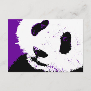 lila Panda Einladung